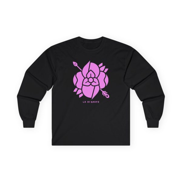 La Dispute Youth/toddler Size Pink Logo Unisex Ultra Cotton Long Sleeve Tee