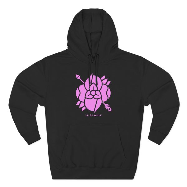 La Dispute Youth/toddler Size Pink Logo Three-Panel Fleece Hoodie